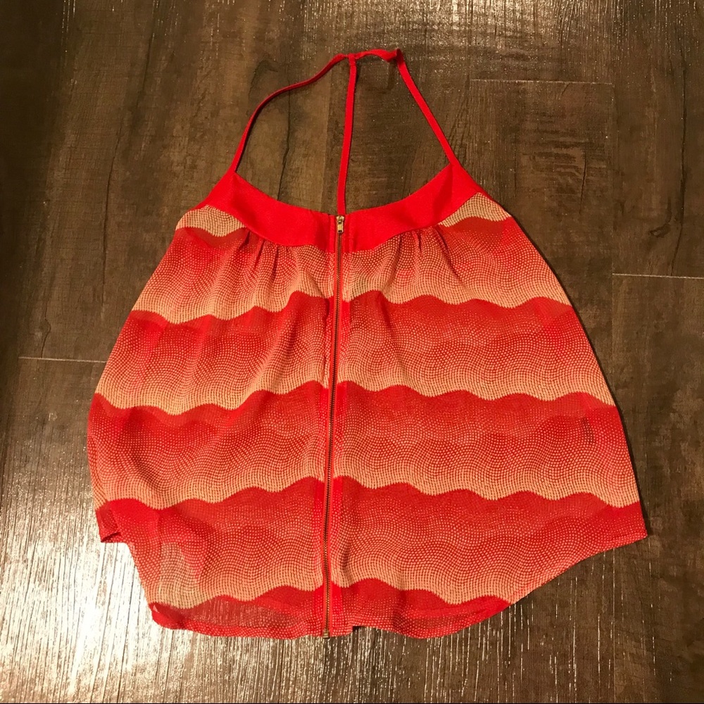 Zip front tank top